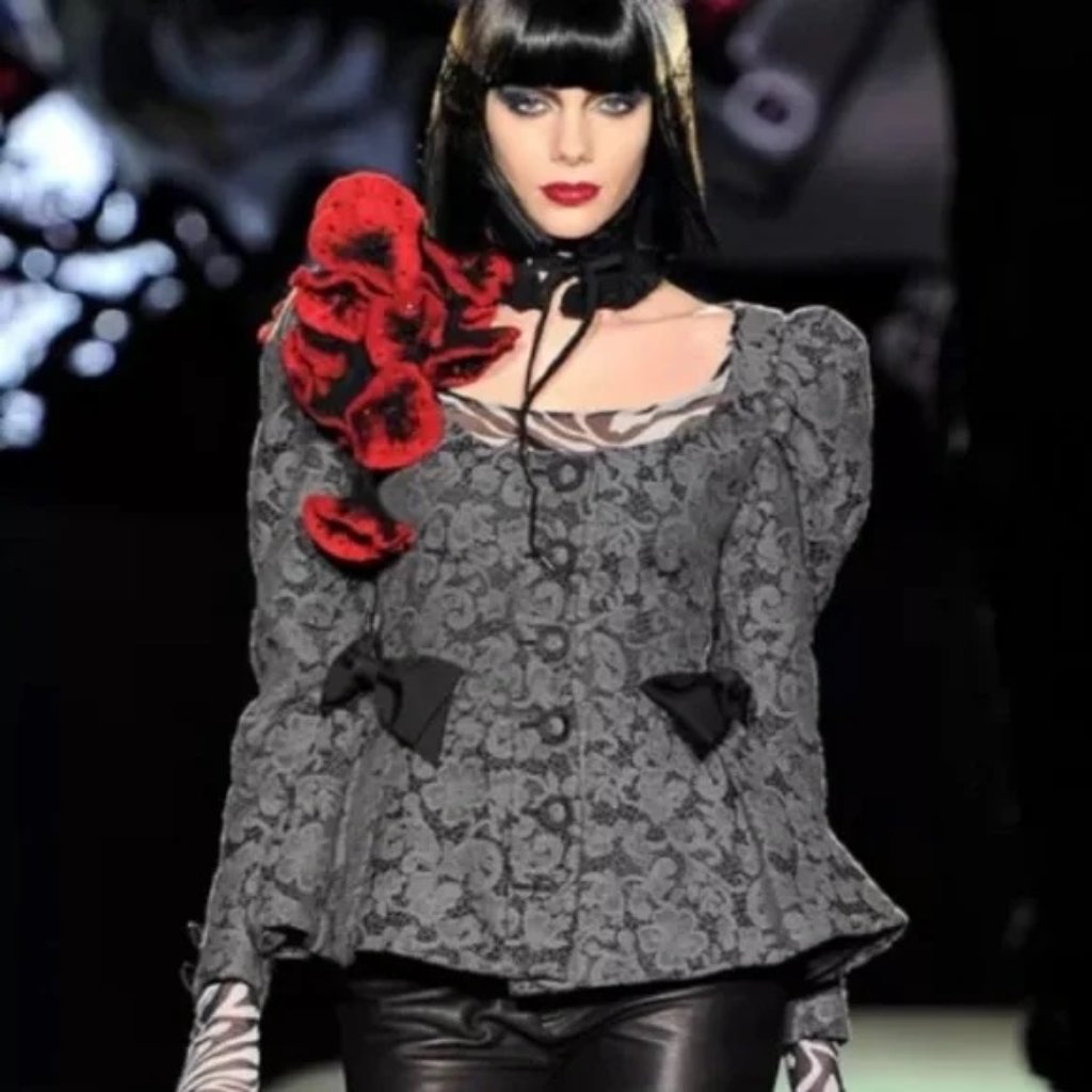 Betsey Johnson | Brocade Runway Peplum Jacket Size 6